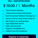 WooCommerce Website & Multi Accountant Software Monthly Hosting Package No - 01